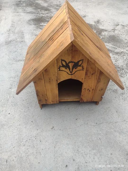 Casinha para cachorro em madeira