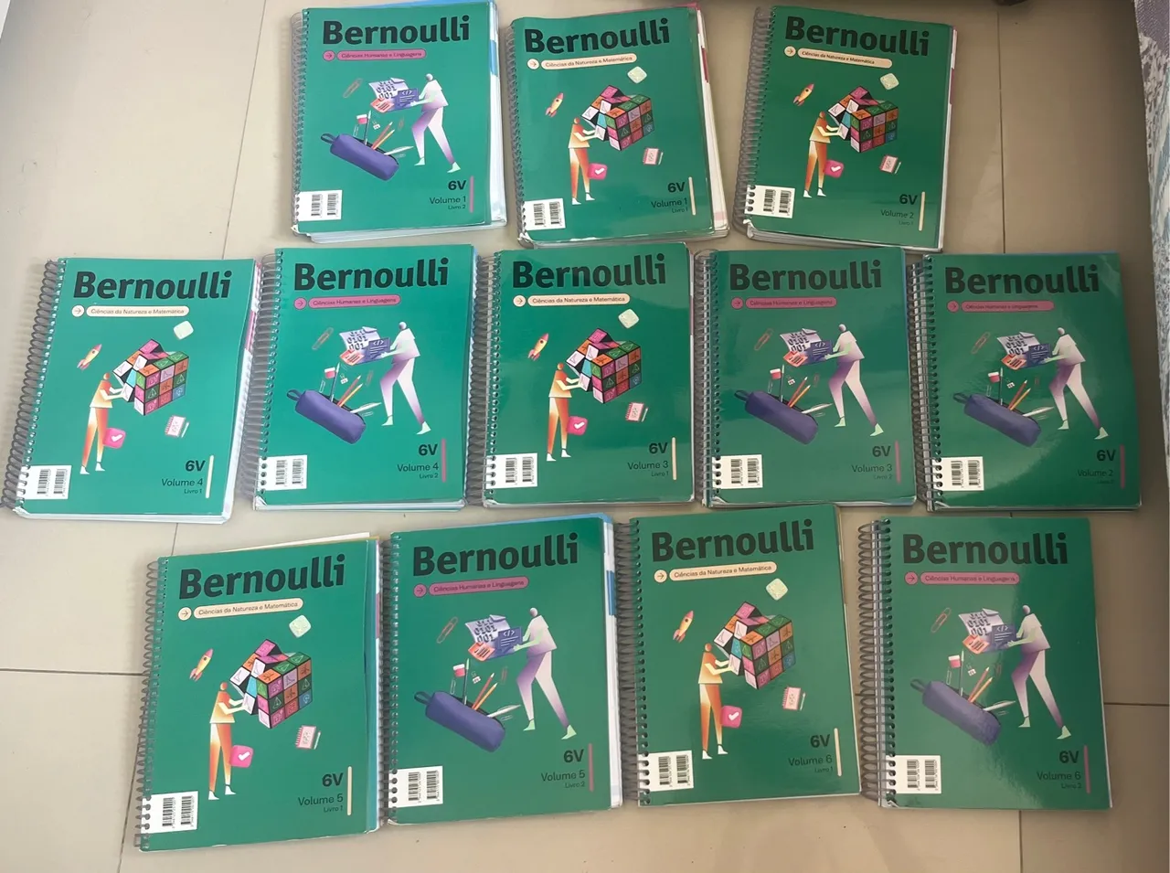 Livros Bernoulli coleção 6v,2023