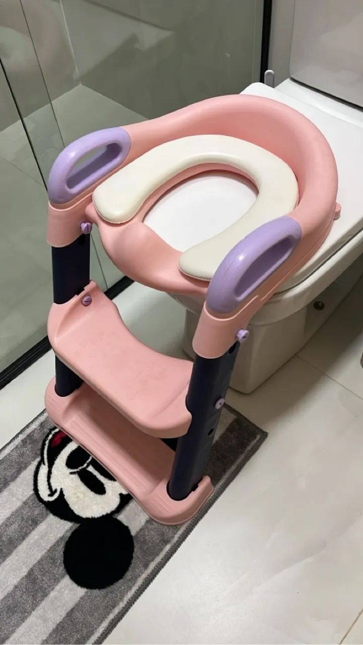 Troninho Redutor Assento Vaso Sanitário Infantil Com Escada