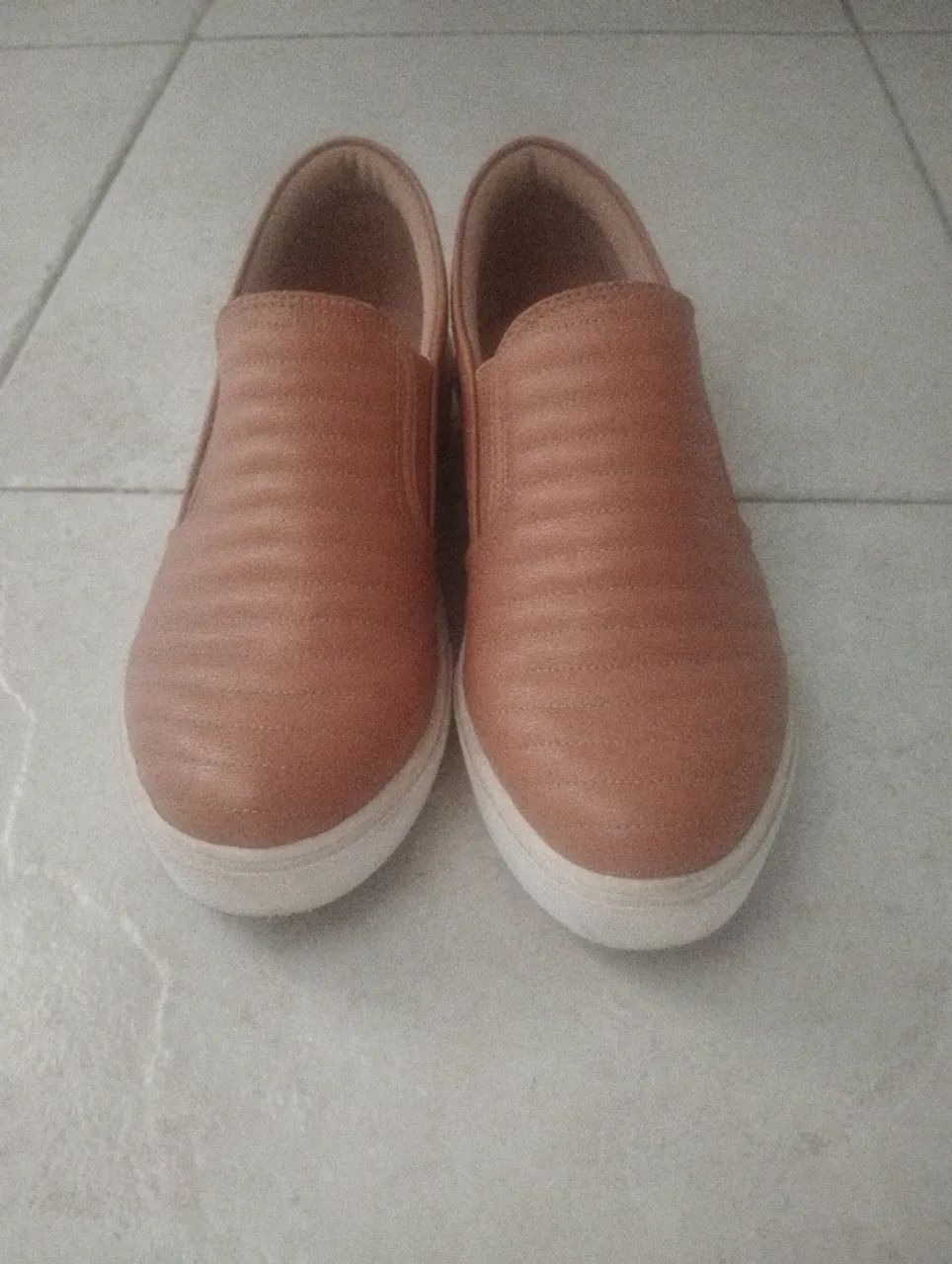 Slip on couro legitimo nude - Foto 4