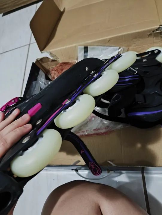 PATINS PIXEL LIGHT - com rodas que brilham - Foto 3