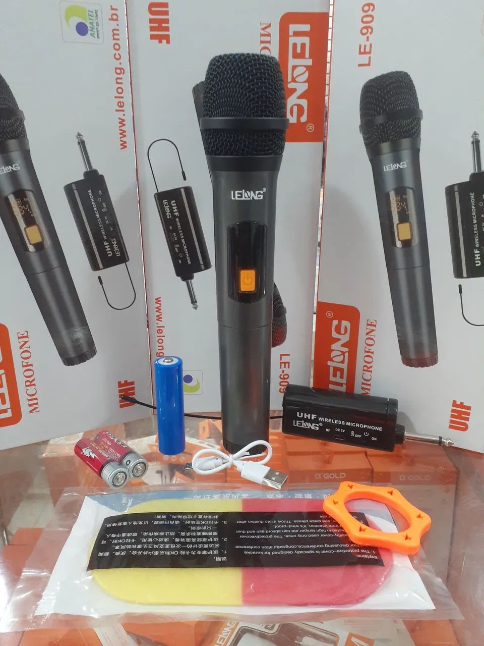 Microfone Sem Fio Lelong LE-909 UHF - Foto 4