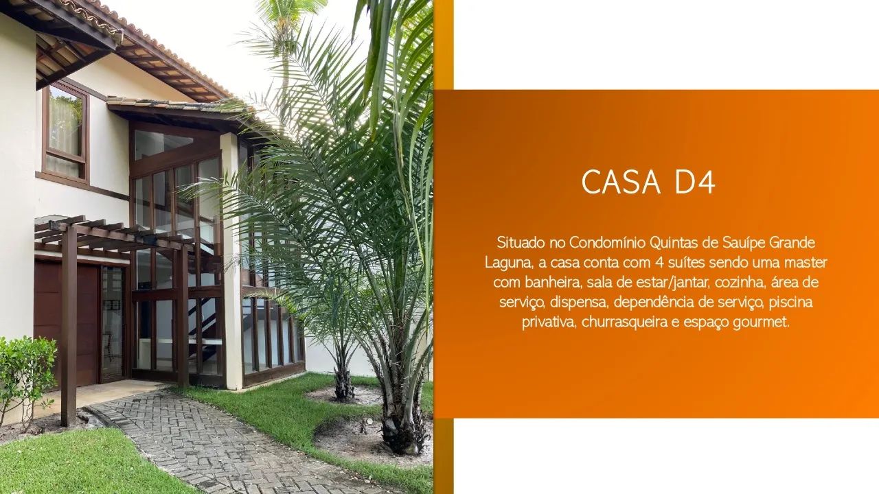 Quintas de Sauípe | Casa | Mobiliada  | Piscina Privativa | 4 Suítes | 309m²