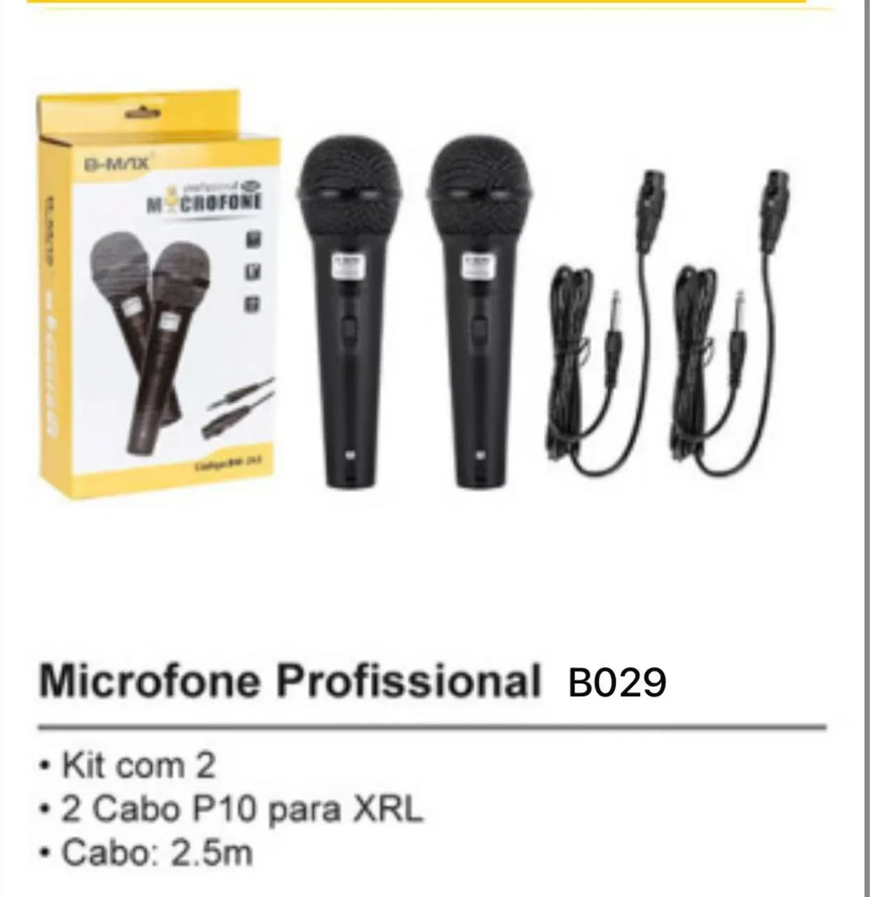 Microfone simples com fio