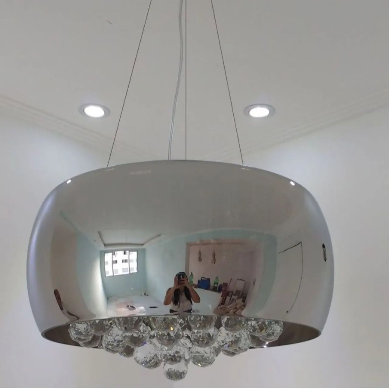 Lustre Moderno com Detalhes em Cristal - Foto 3