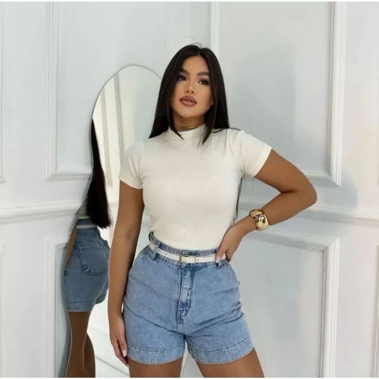 BLUSA RIBANA DE ALGODÃO FEMININA  - Foto 3
