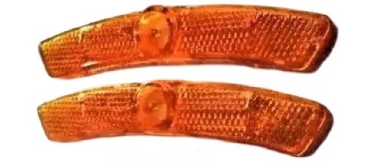 8 REFLETORES DE RAIOS PARA BICICLETAS NA COR LARANJA  - Foto 2