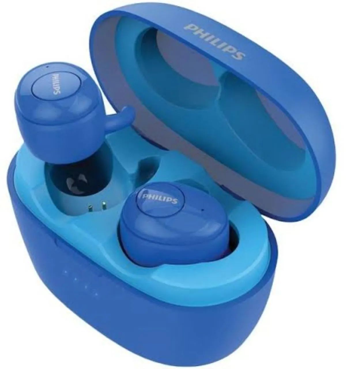 Fone de ouvido sem fio azul Philips - Foto 2