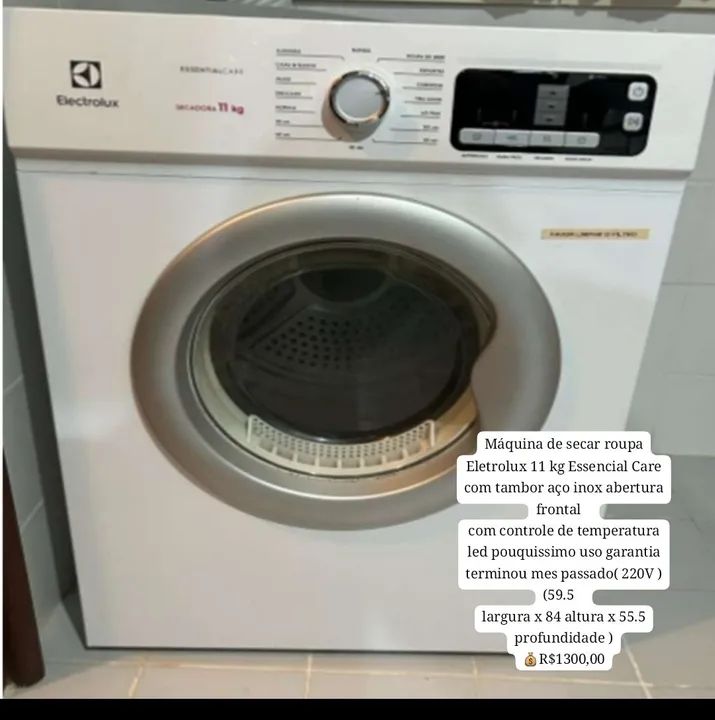 Secadora de Roupa Electrolux 11kg Essencial Care