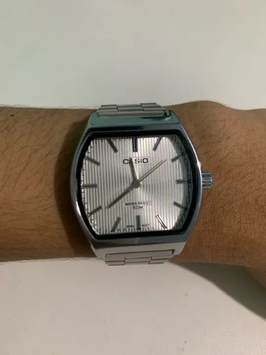 Relógio CASIO de Ponteiro *Novo Modelo* Branco - Foto 5