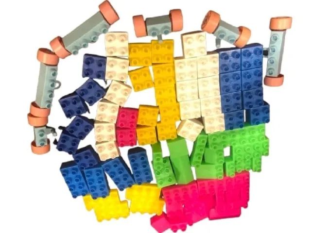 Blocos De Montar Com 80 Peças Variadas - Foto 3
