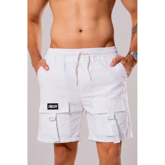 Bermuda masculina carg HIGH ( preta - branca - Marron )