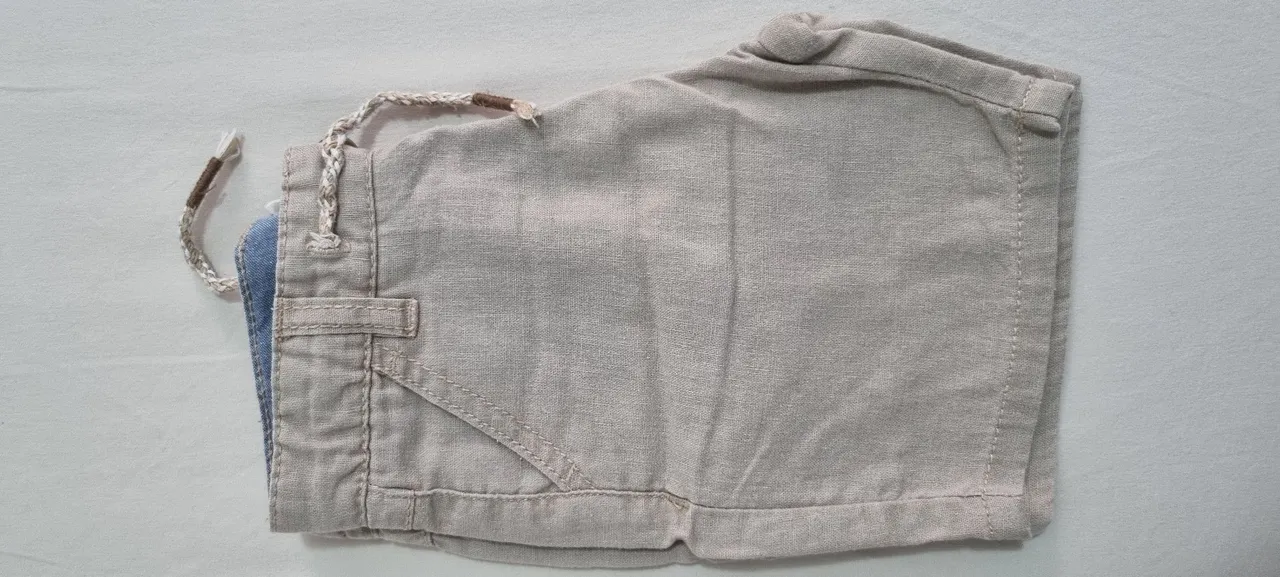 Shorts de algodão com cordão - Unissex
