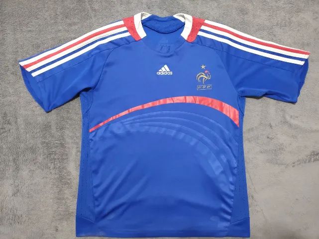 Official France Adidas 2008 Euro Cup Jersey, size for ages 12 to 14 years (46x60 cm). Impeccable!