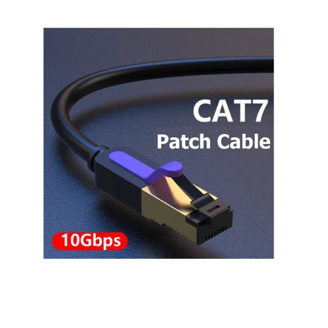 Cabo Patch Cord Cat7 Cobre Lan 2m 10gbps (Cabo de Rede)