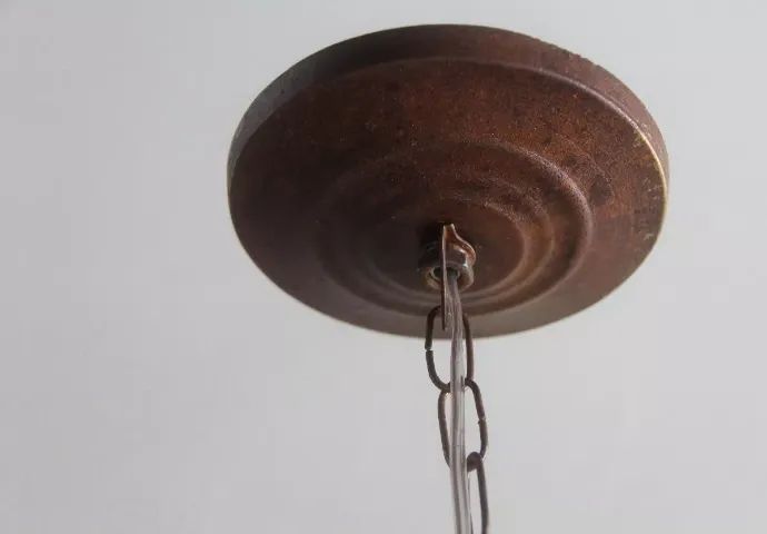 Lustre Pendente Globo Revestido Original com Espaguete Plastico - Anos 50 - Foto 3