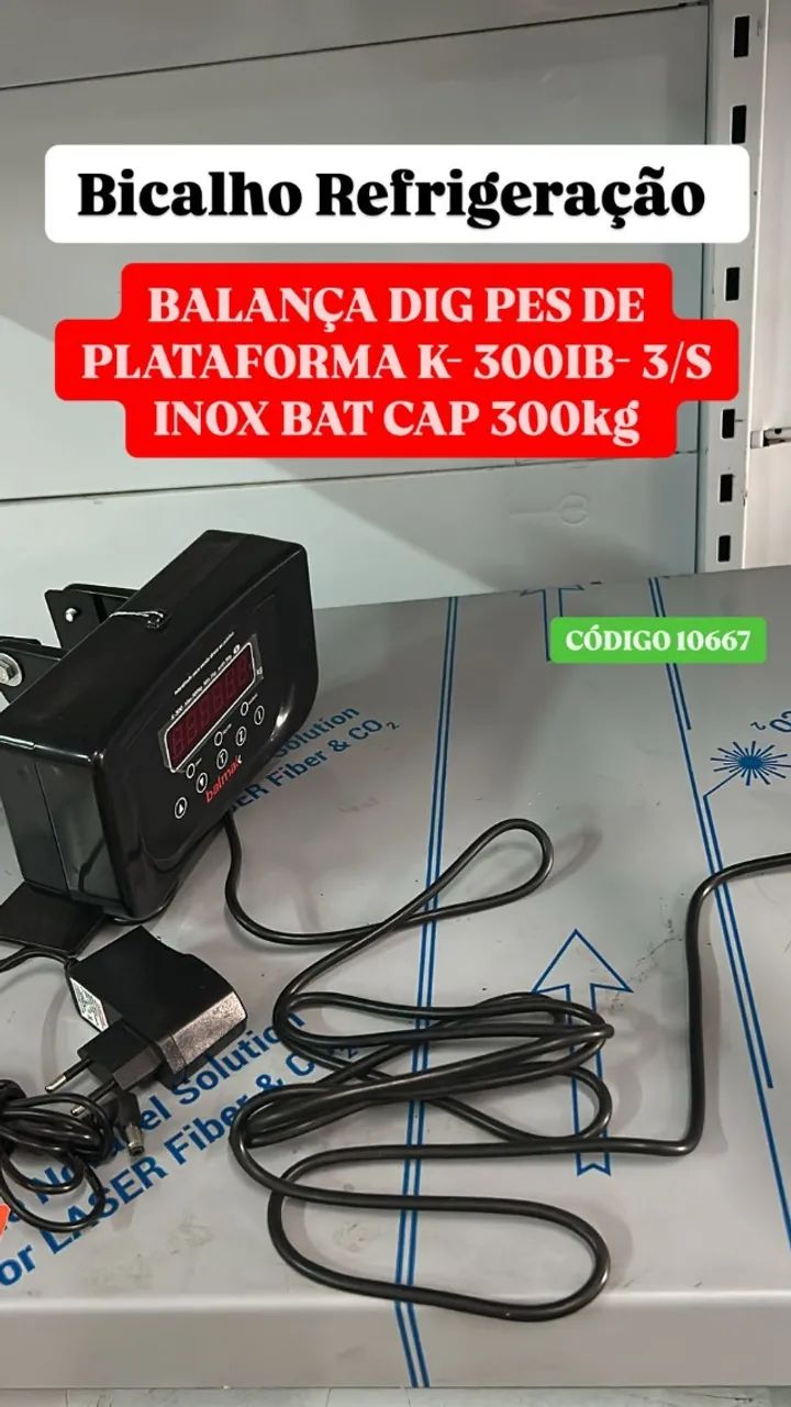 BALANÇA 300 KILOS INOX PLATAFORMA BALMAK 300KG NOVA 