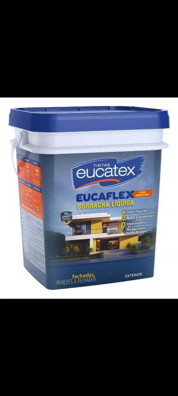 Tinta emborrachada 18l borracha liquida Eucatex e Renner.