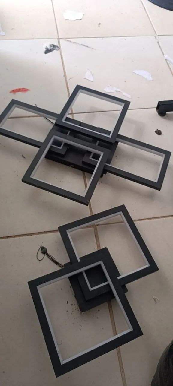 Lustre Moderno Quadrado luminária lâmpada led fria 