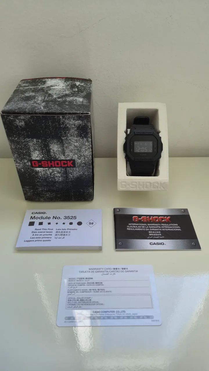 G-Shock DW-5600BB-1DR - Novo e Original