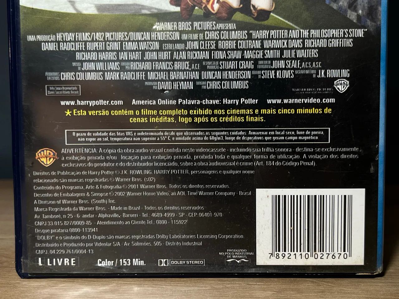 Fita Rara VHS original Harry Potter e a Pedra Filosofal 2002 Warner DUBLADO - Foto 5
