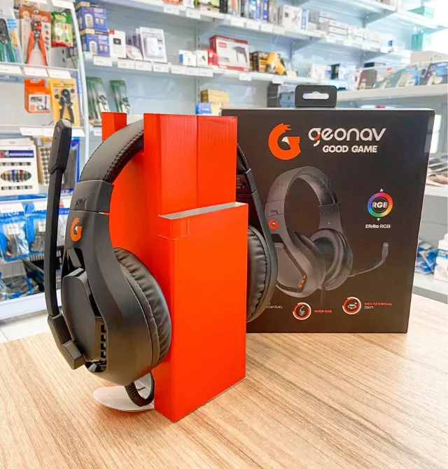 FONES DE OUVIDO C/ MICROFONE HEADSET GAMER C/ RGB PRETA G3HS01BK GEONAV