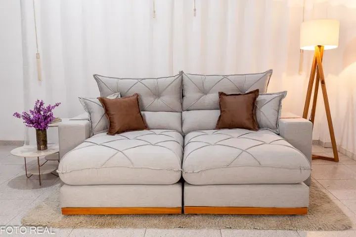 Sofá Retrátil e Reclinável Gran Bello 230 cm. Pronta Entrega. 1111 - Foto 2