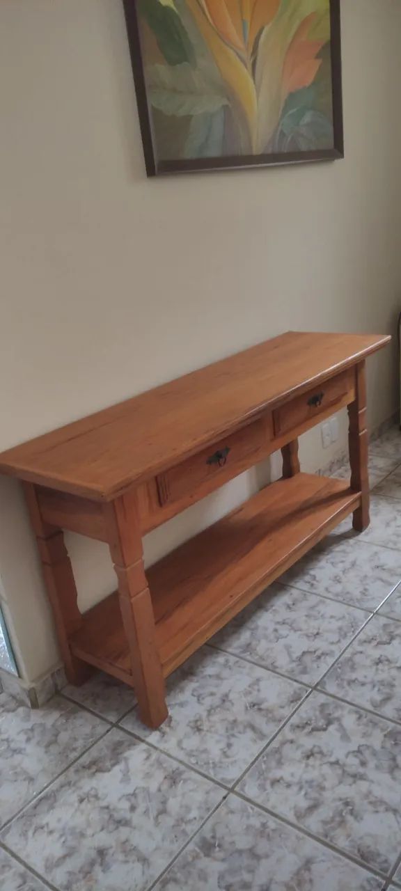 Solid Wood Sideboard Made from Demolished Pink Peroba Wood