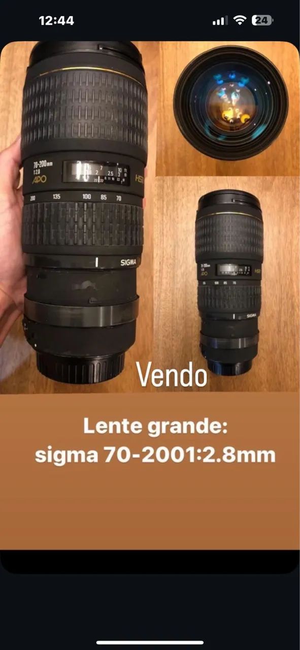 Vendo lente canon e sigma 