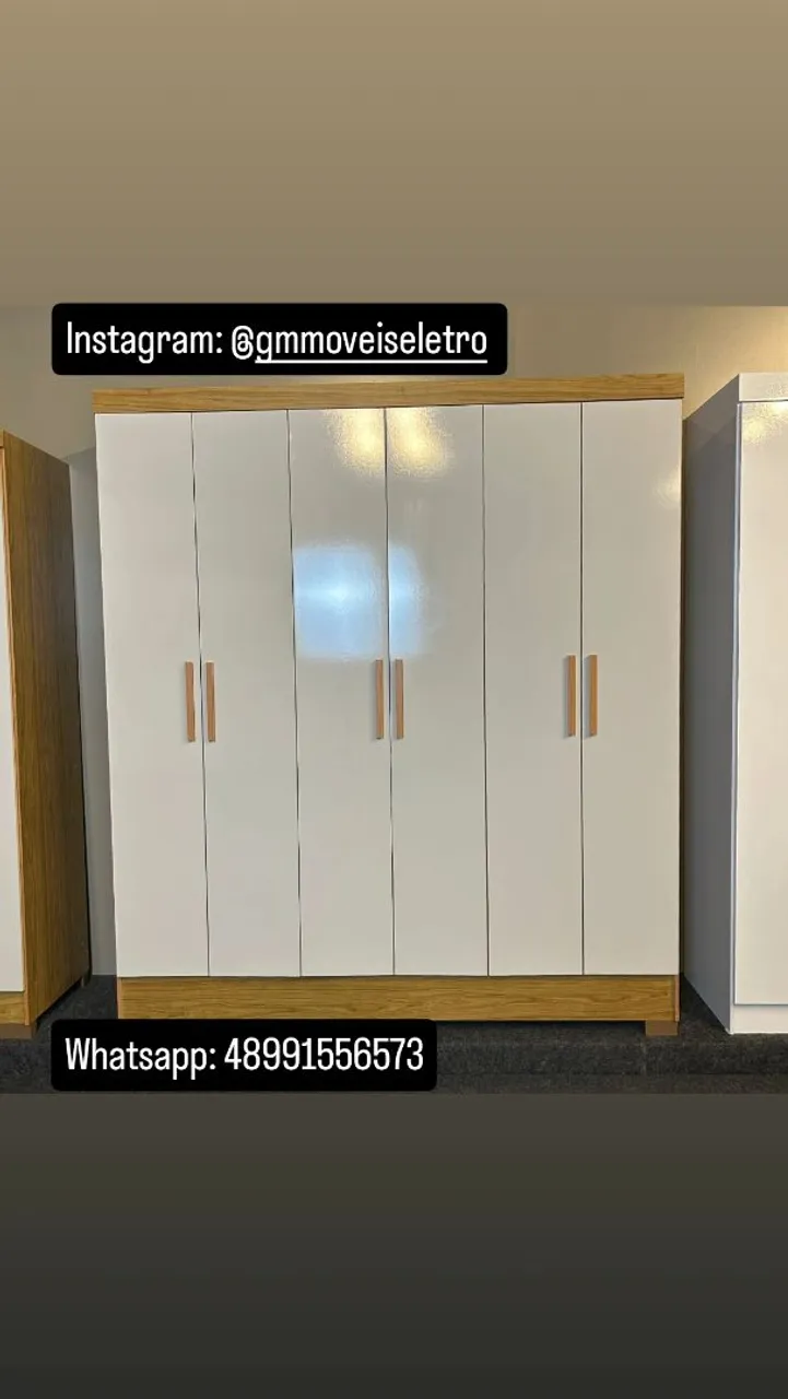 Guarda-roupa de casal roupeiro 6 portas novo na caixa