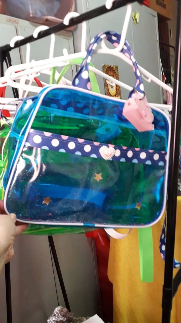 Bolsa transparente colorida - Foto 2