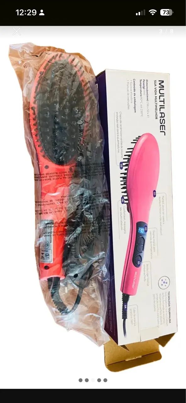 Escova alisadora Multilaser 