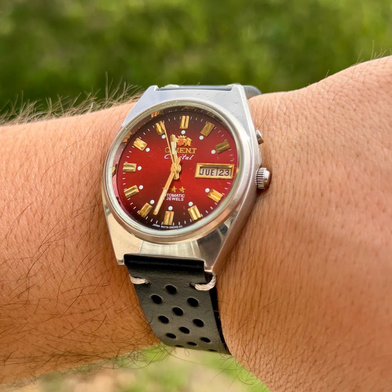 Orient 3 Estrelas Vermelho Automático  - Foto 4