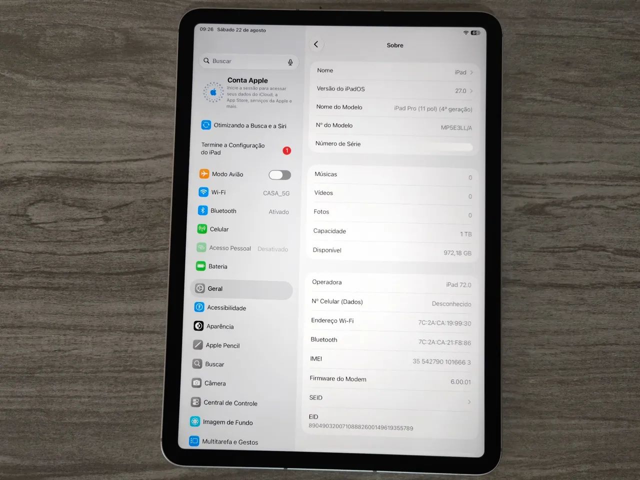 Ipad Pro 11 M2 1TB 16gb Ram Wifi+celular  - Foto 2