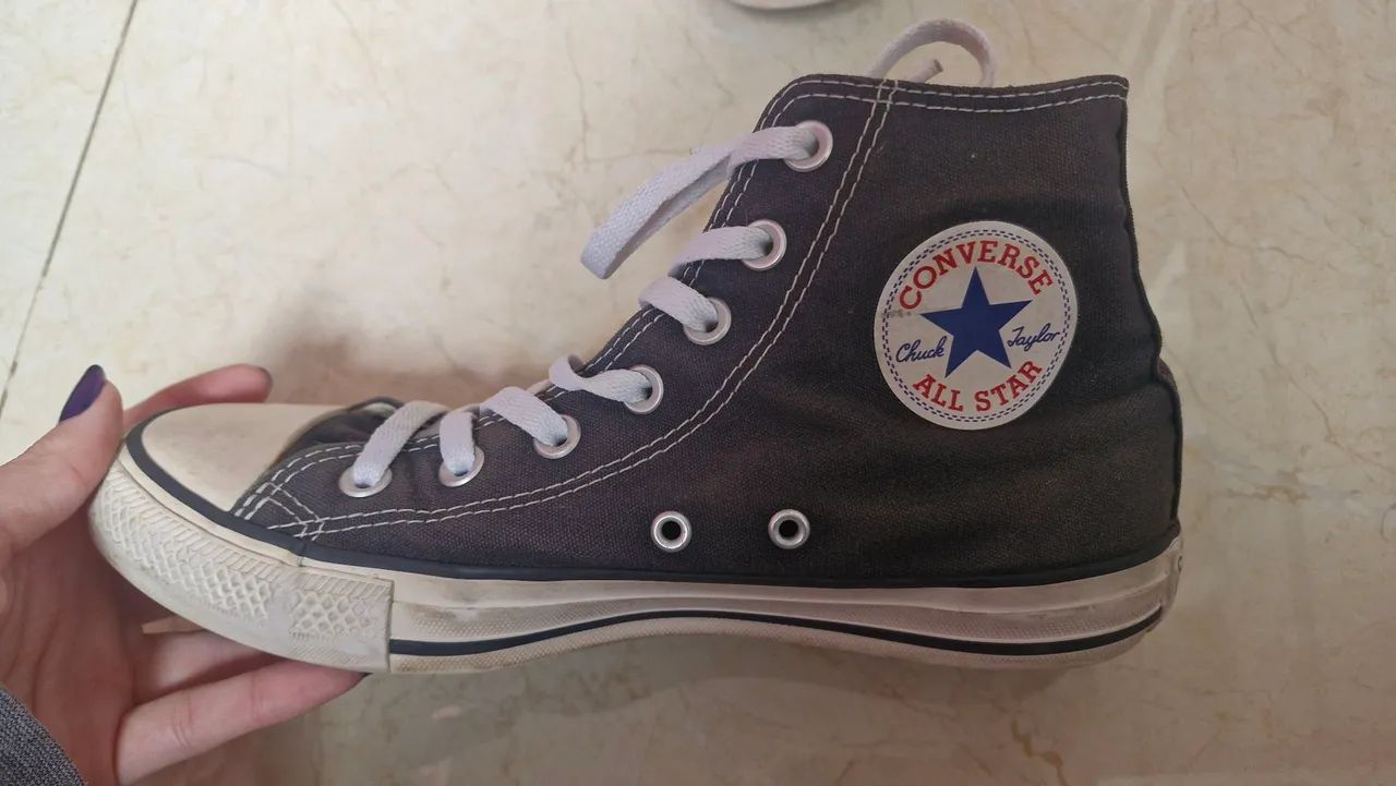 ALL star preto cano alto  - Foto 2