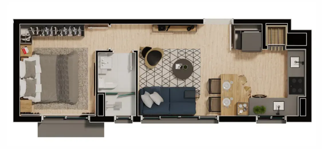 PLANTA 34m²