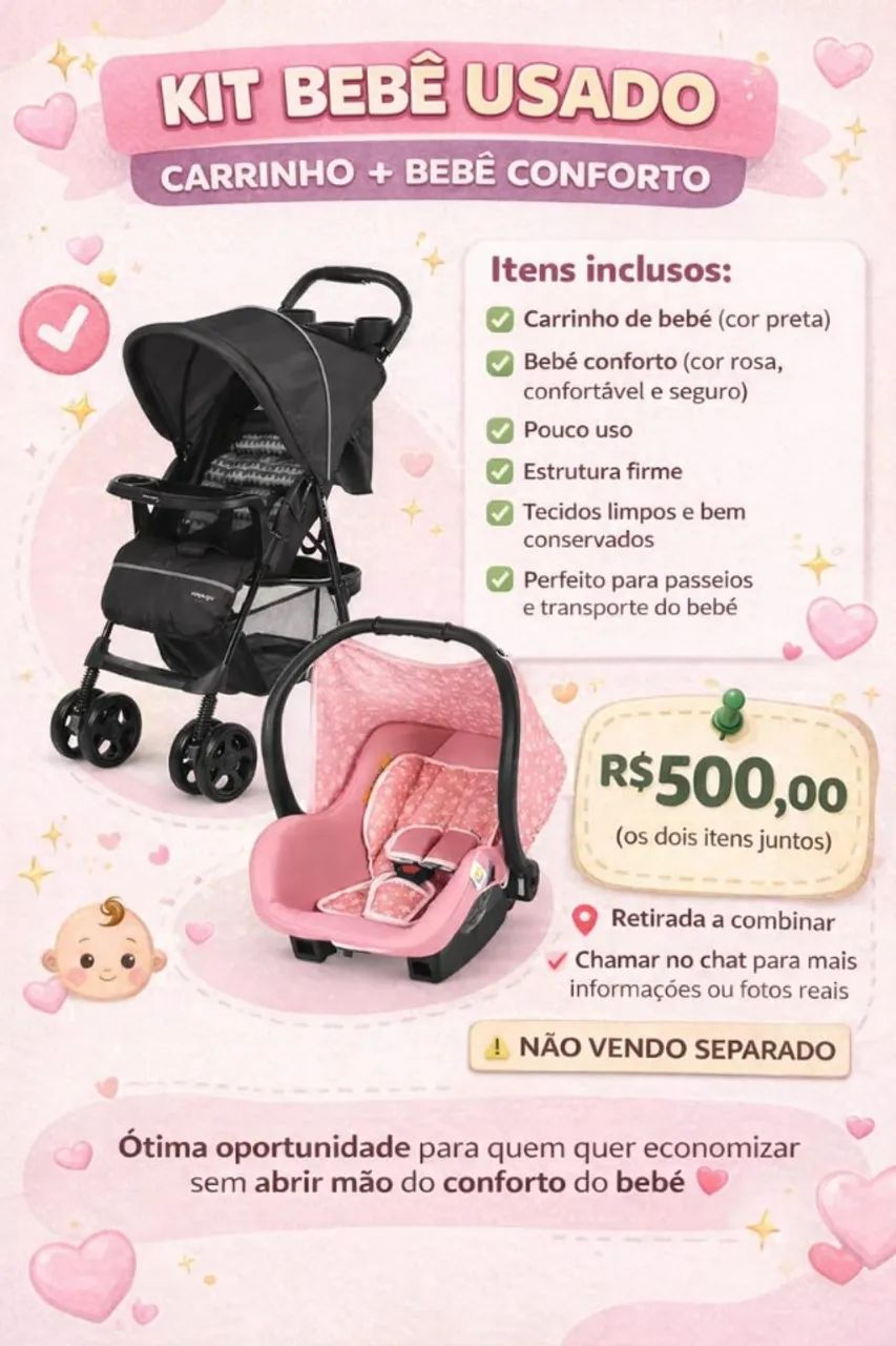 Carrinho de bebê / bebê conforto 
