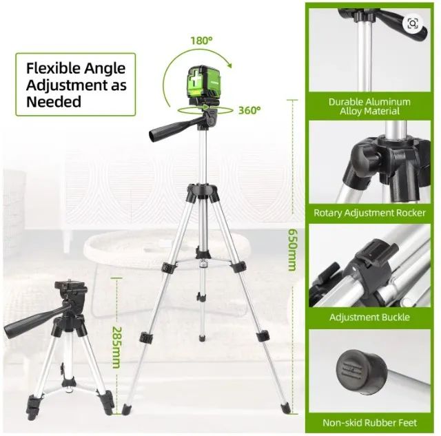 Nível Laser Huepar 2 linhas com tripé autonivelante horizontal e vertical - Foto 2