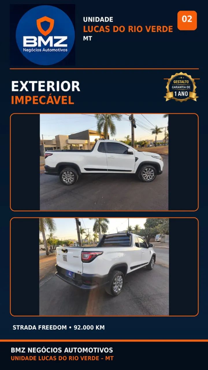 Fiat Strada Freedom 1.3 Flex 8V CS Plus 2022 - Foto 4