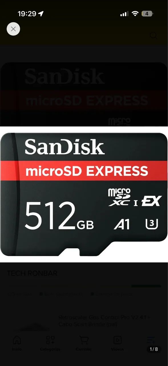 Cartão Micro SD Express 512gb