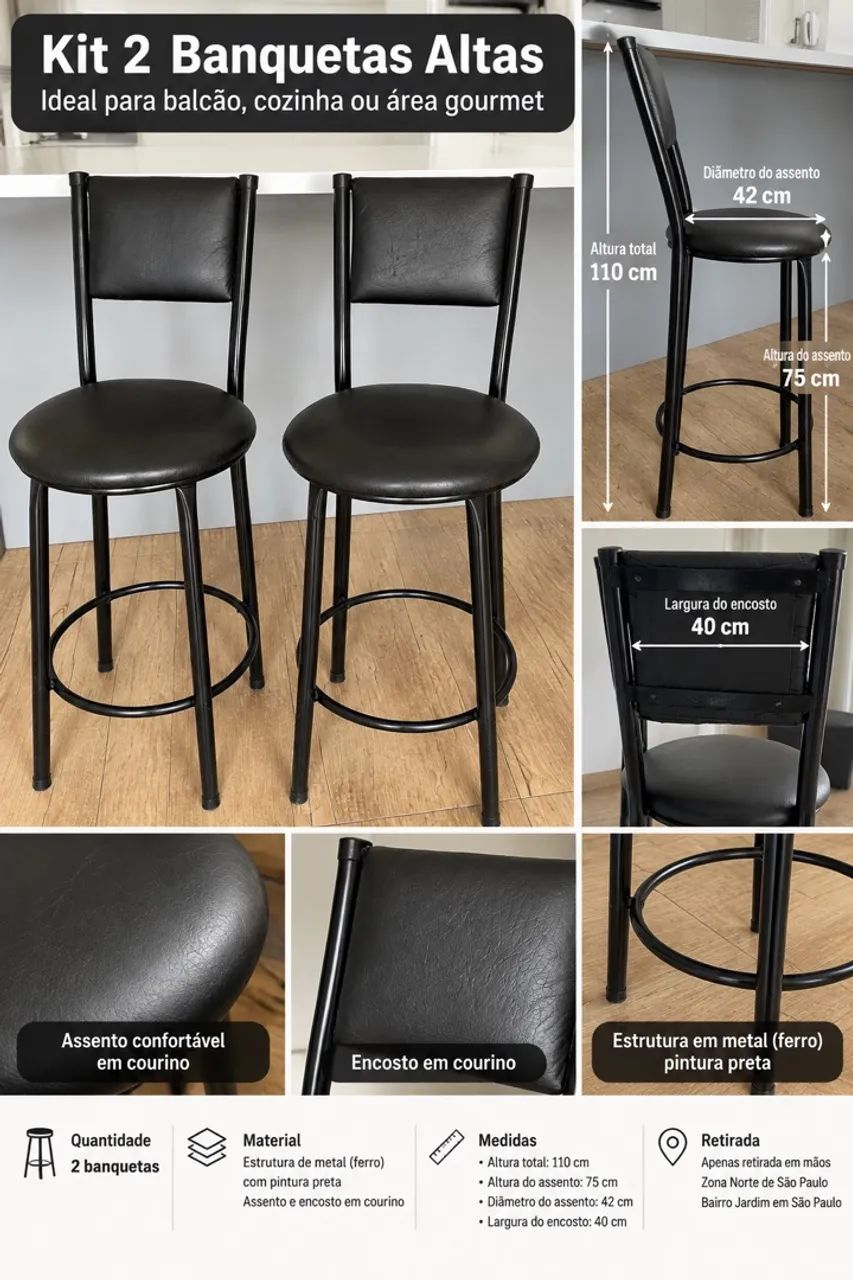 Par de banquetas 