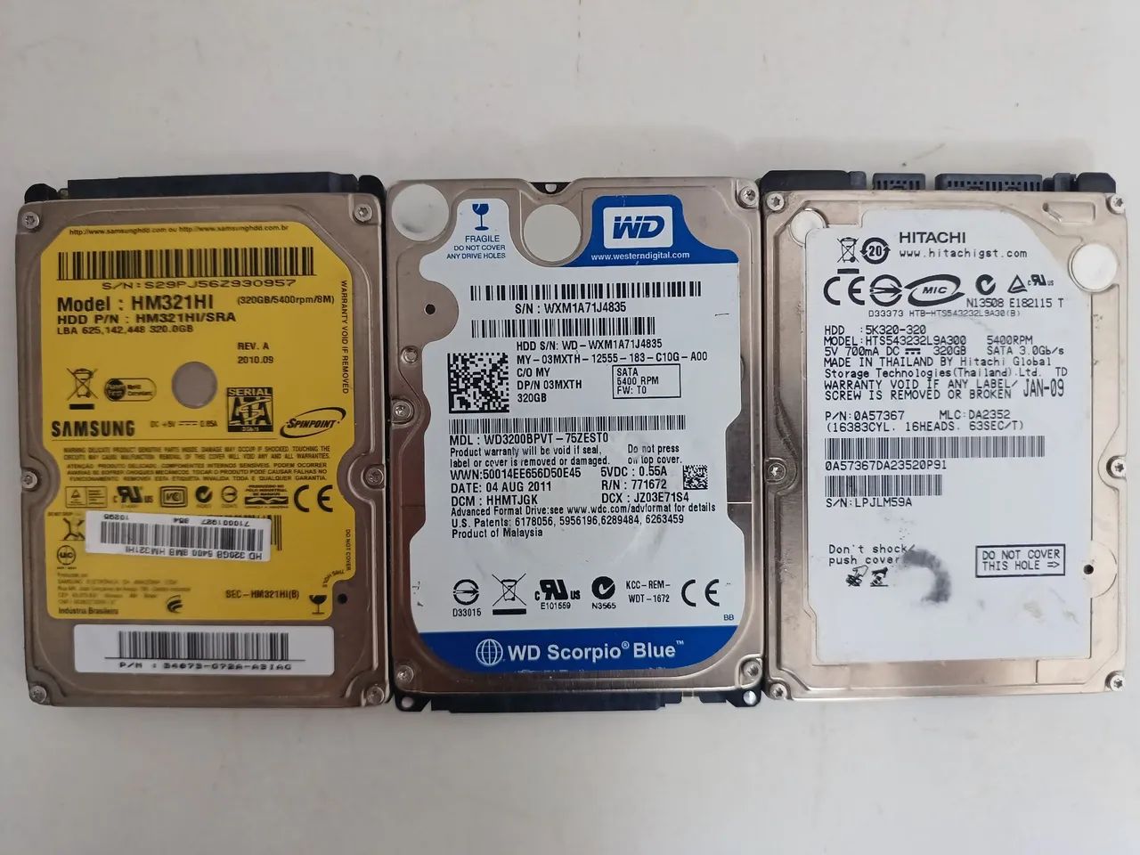3 hds 320GB 2.5 notebook 