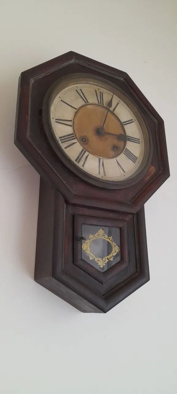 Relogio de parede Ansonia antigo  - Foto 5