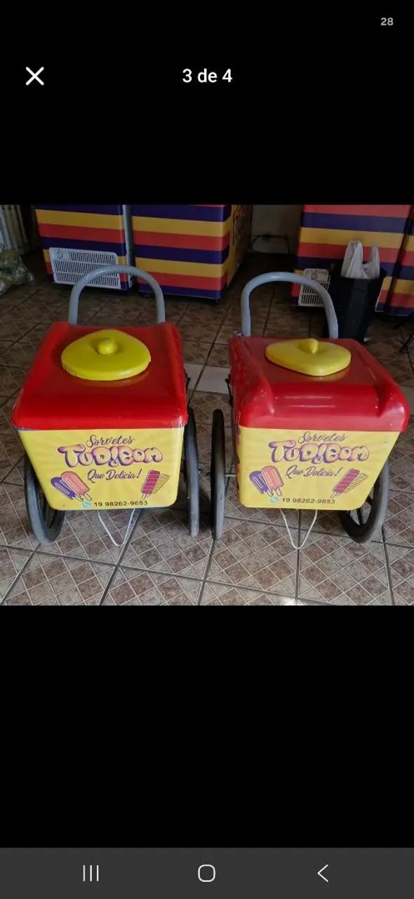 2 Carrinhos de sorvete thermo total 
