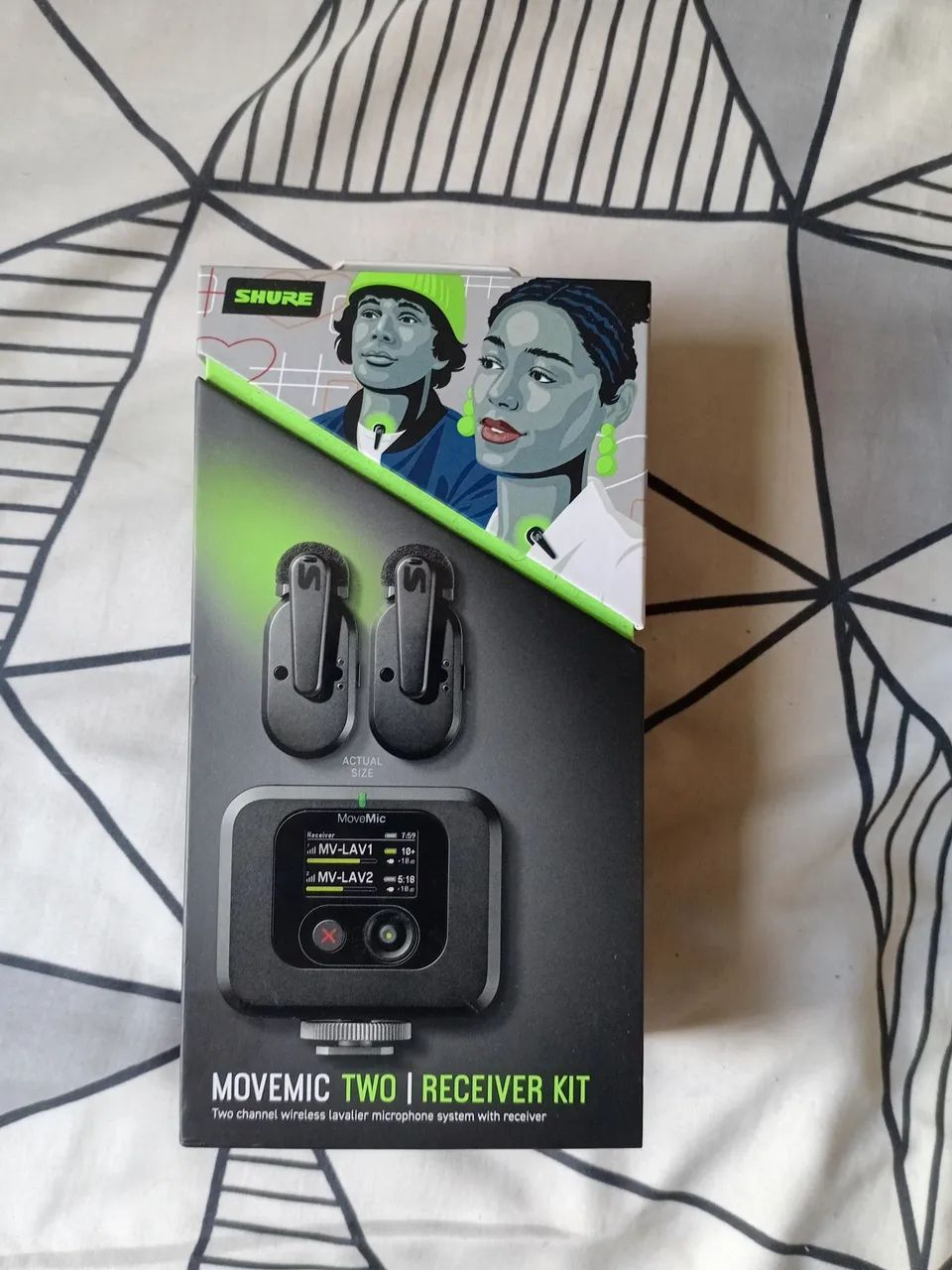 Microfone de Lapela Sem Fio de Dois Canais com Receptor  MOVEMIC TWO + RECEIVER KIT - Foto 3