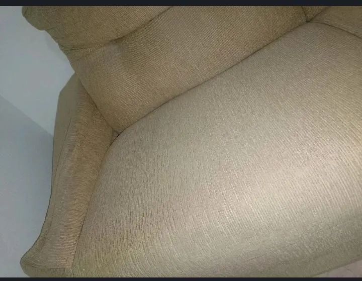Sofá dois lugares bege com recosto removível  - Foto 2