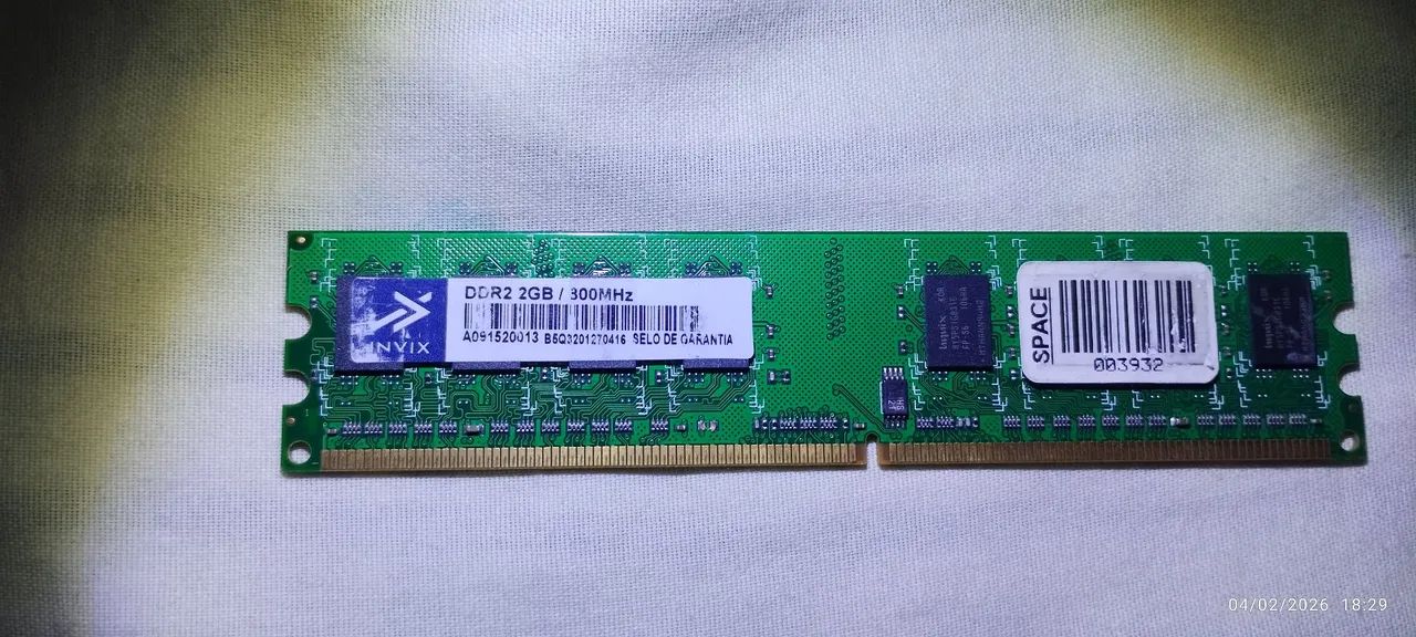 Vendo memóriaz DDR2 de 2gigas e 1 giga