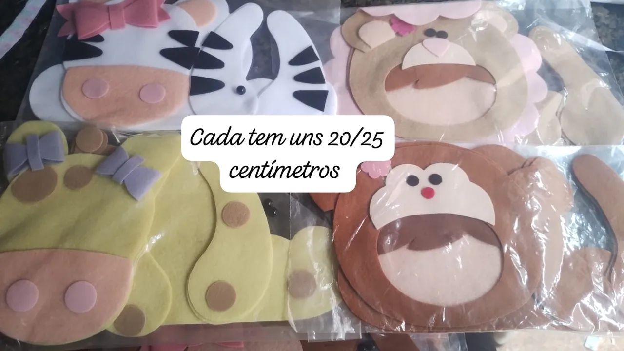 Lote de feltros lisos e estampados e recortes a laser diversos  - Foto 3