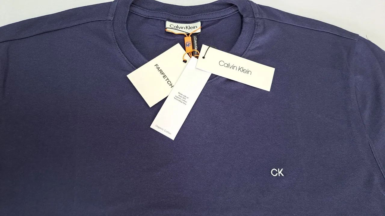 Camiseta Calvin Klein Azul M - Foto 5