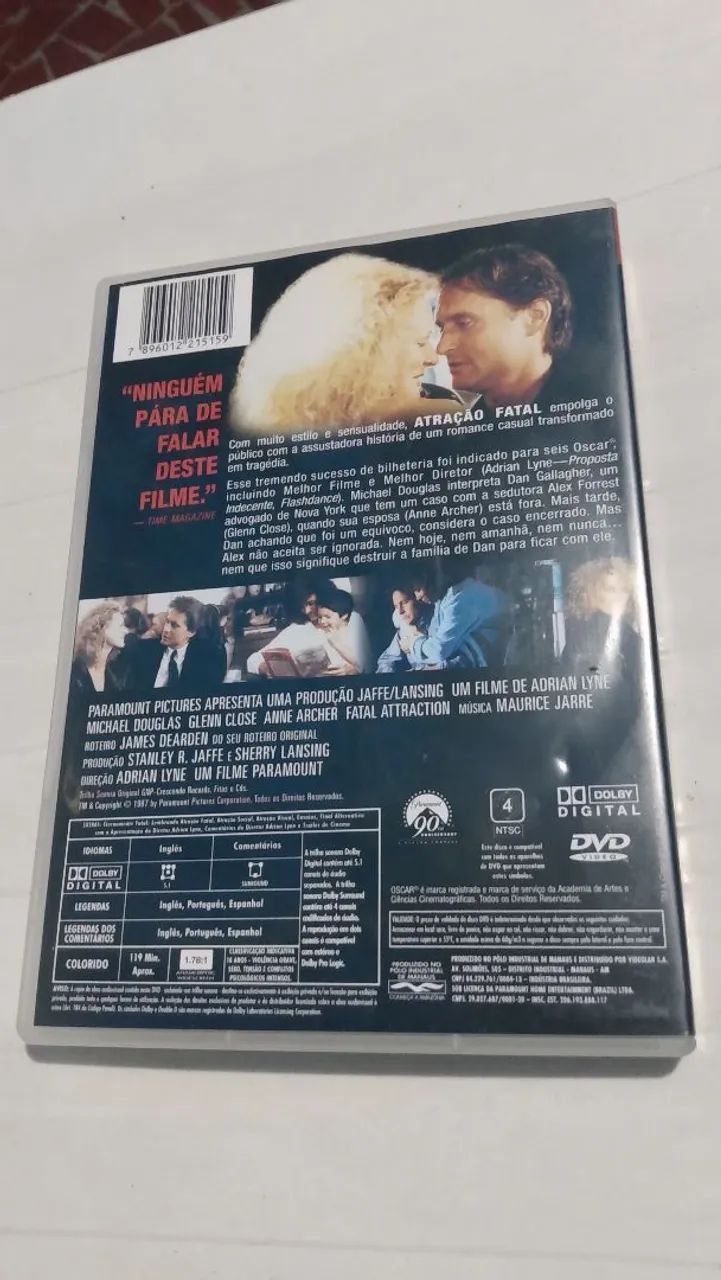 DVD original atração fatal bom estado.  - Foto 4